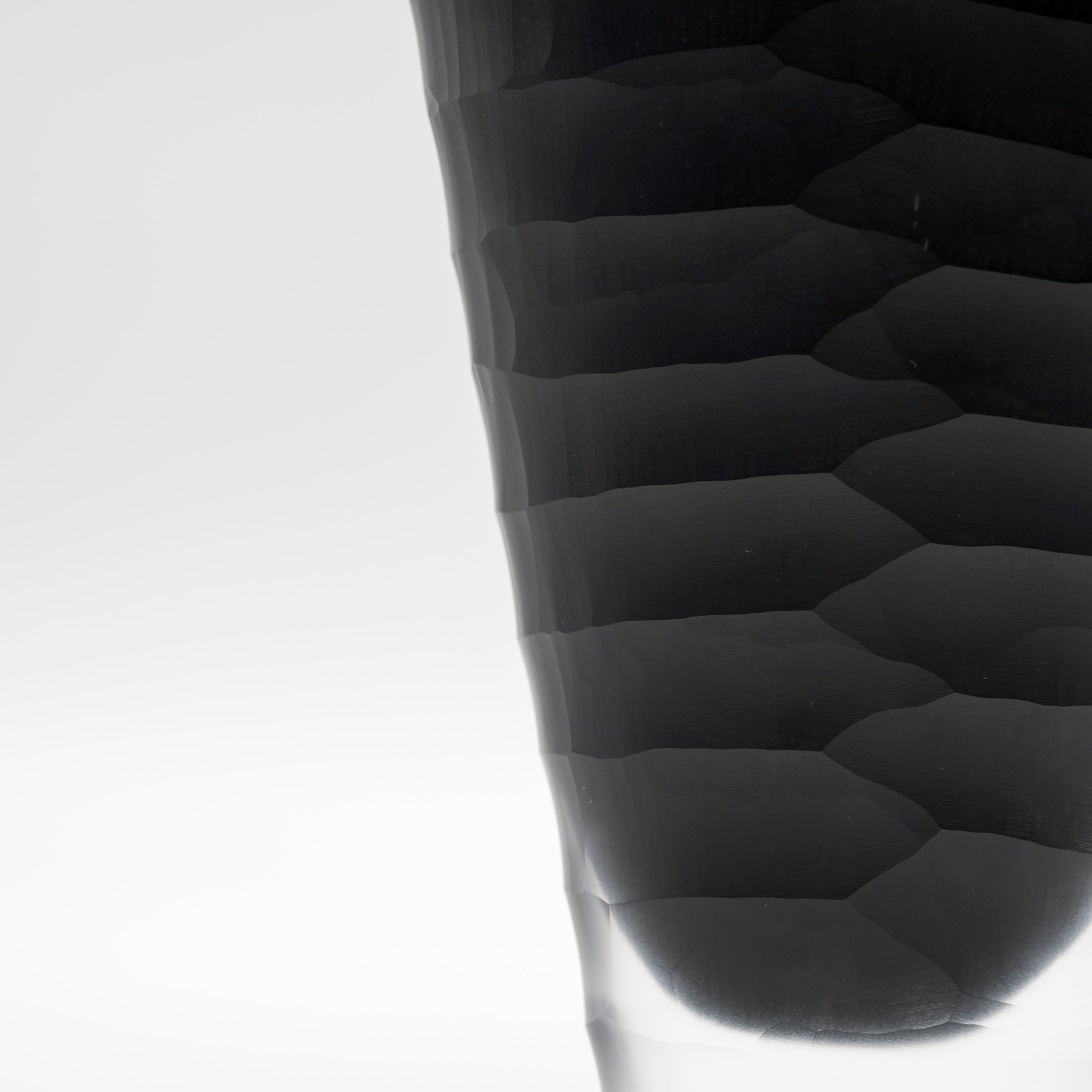 Black Glass “Easy” Vase – Hutschenreuther, late 20th century