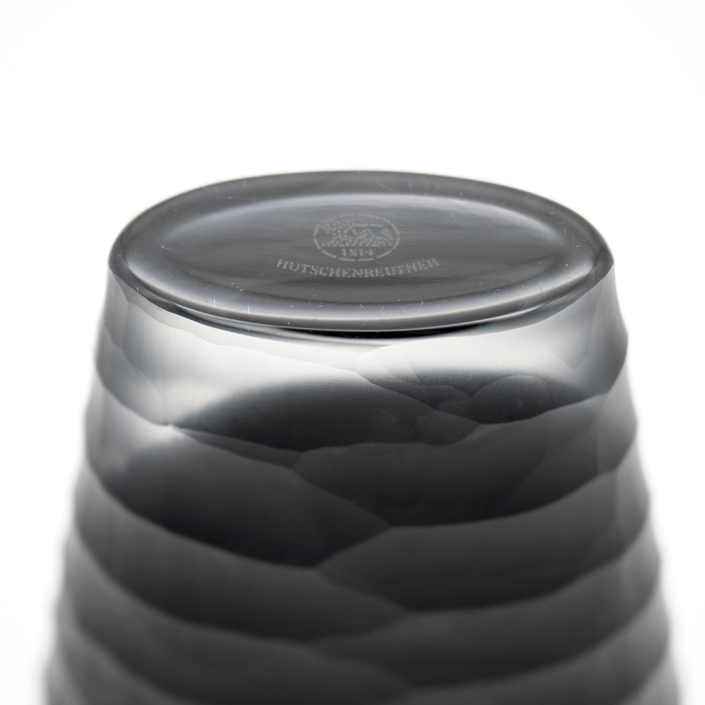 Black Glass “Easy” Vase – Hutschenreuther, late 20th century