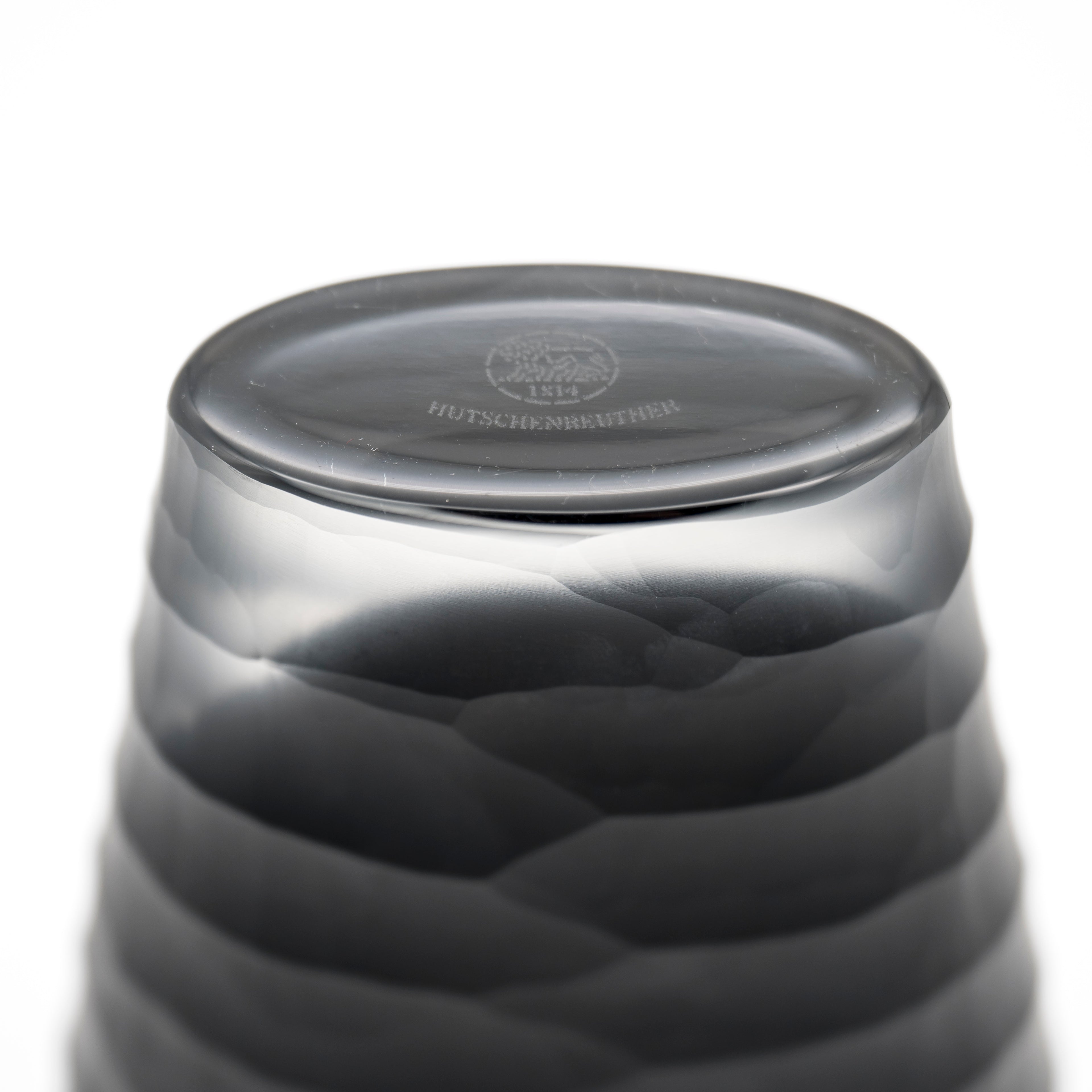 Black Glass “Easy” Vase – Hutschenreuther, late 20th century