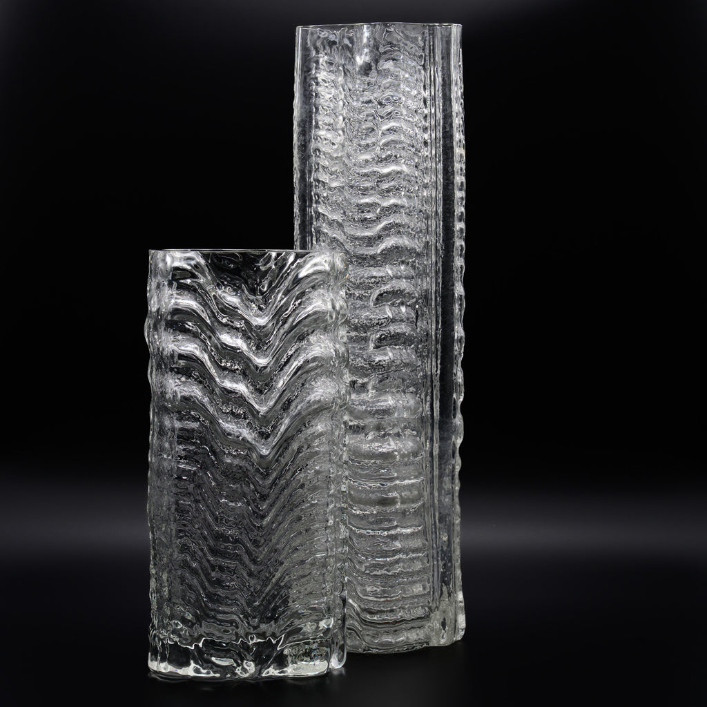 “Glasstruktur” Vase Duo – Martin Freyer for Rosenthal, 1970s