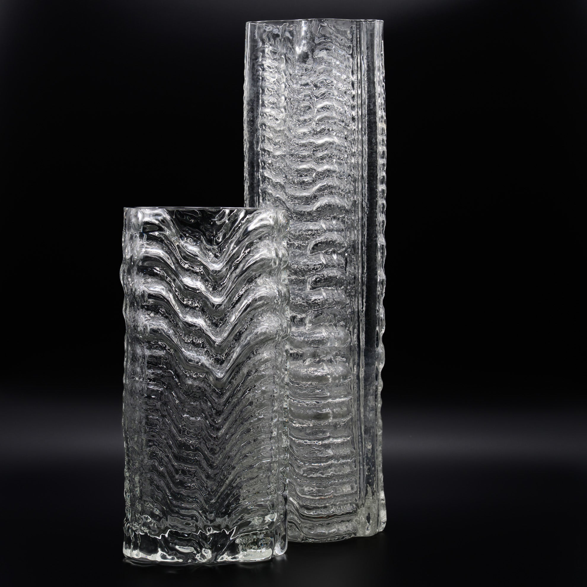 “Glasstruktur” Vase Duo – Martin Freyer for Rosenthal, 1970s