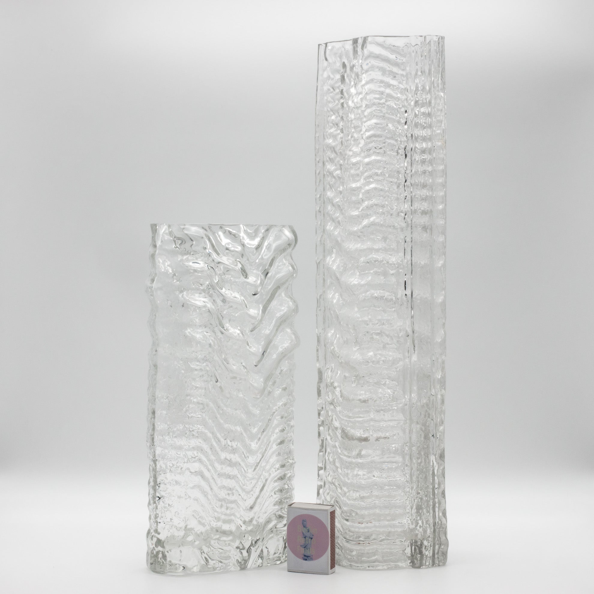 “Glasstruktur” Vase Duo – Martin Freyer for Rosenthal, 1970s
