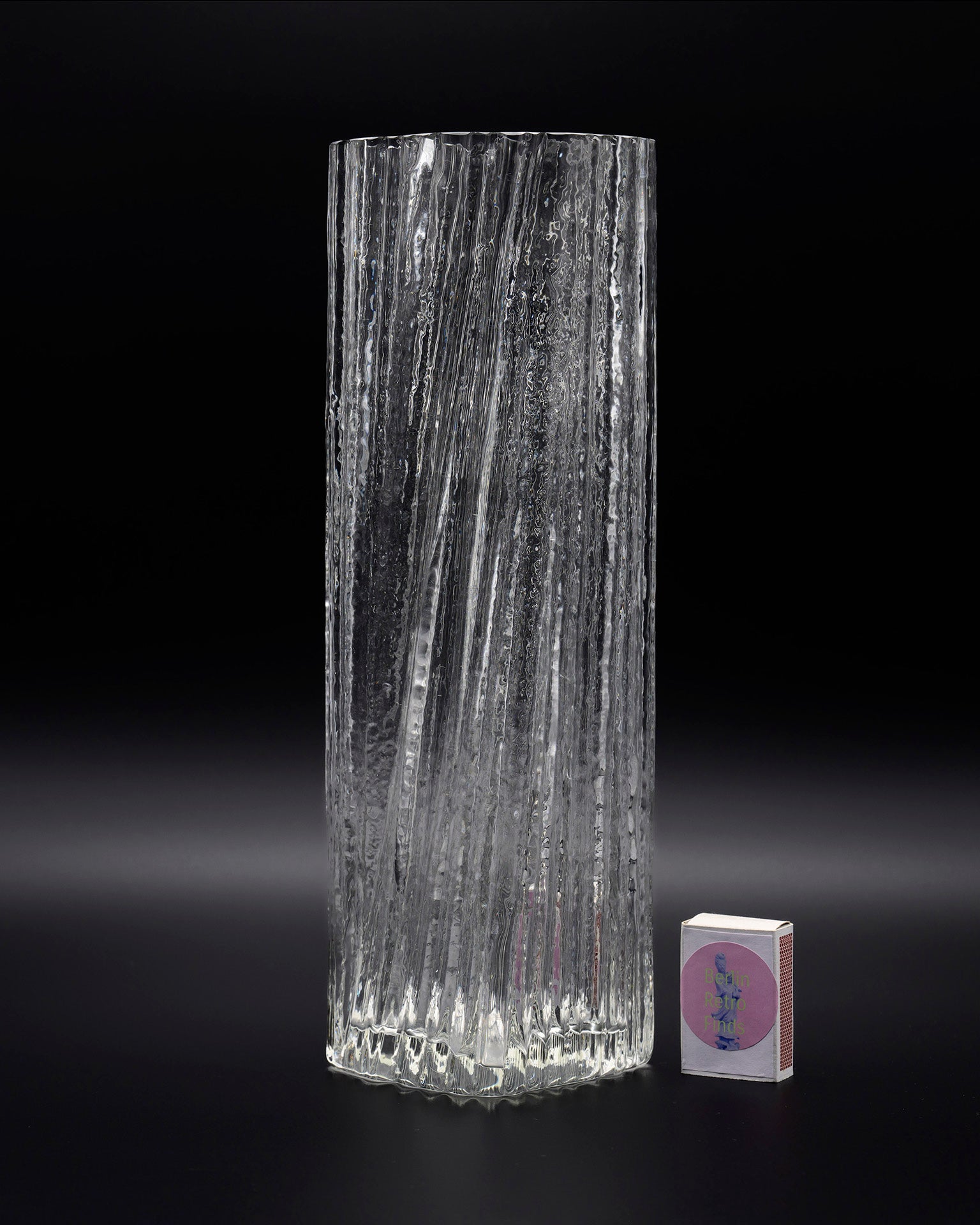 Rosenthal Glasstruktur Glass Vase Duo – Martin Freyer for Rosenthal, 1970s