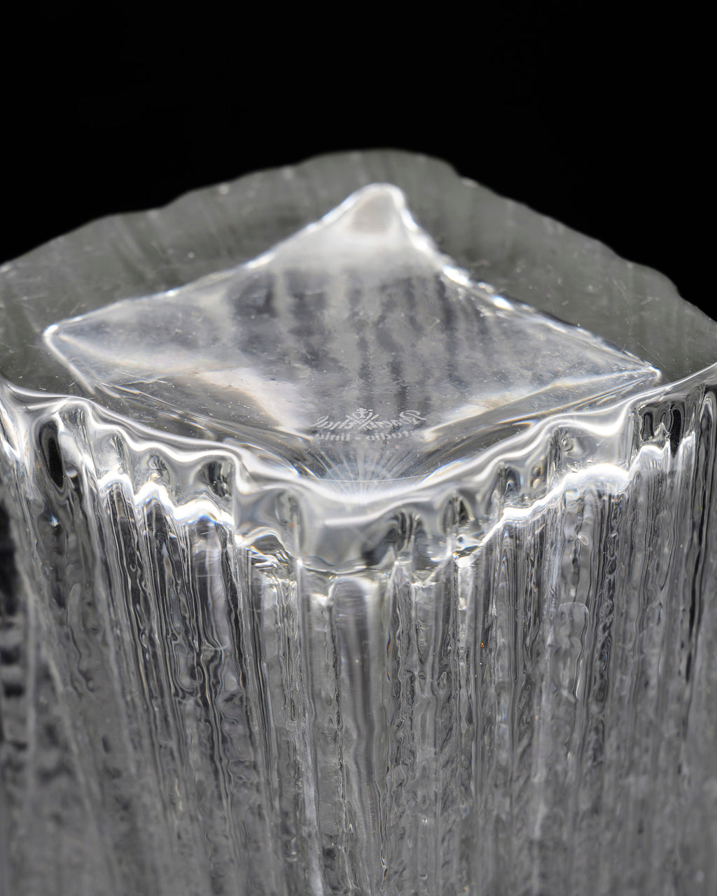 Rosenthal Glasstruktur Glass Vase Duo – Martin Freyer for Rosenthal, 1970s
