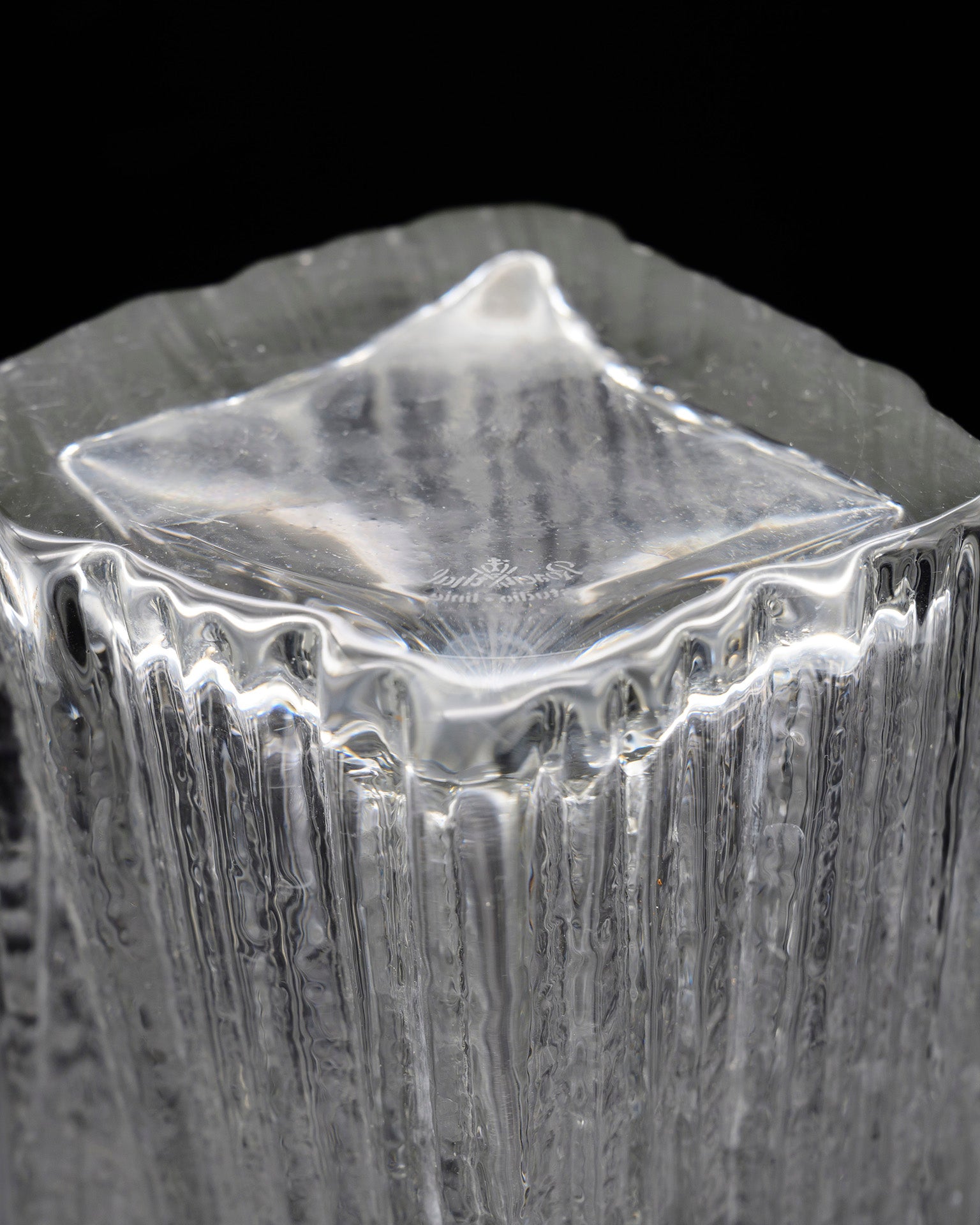 Rosenthal Glasstruktur Glass Vase Duo – Martin Freyer for Rosenthal, 1970s