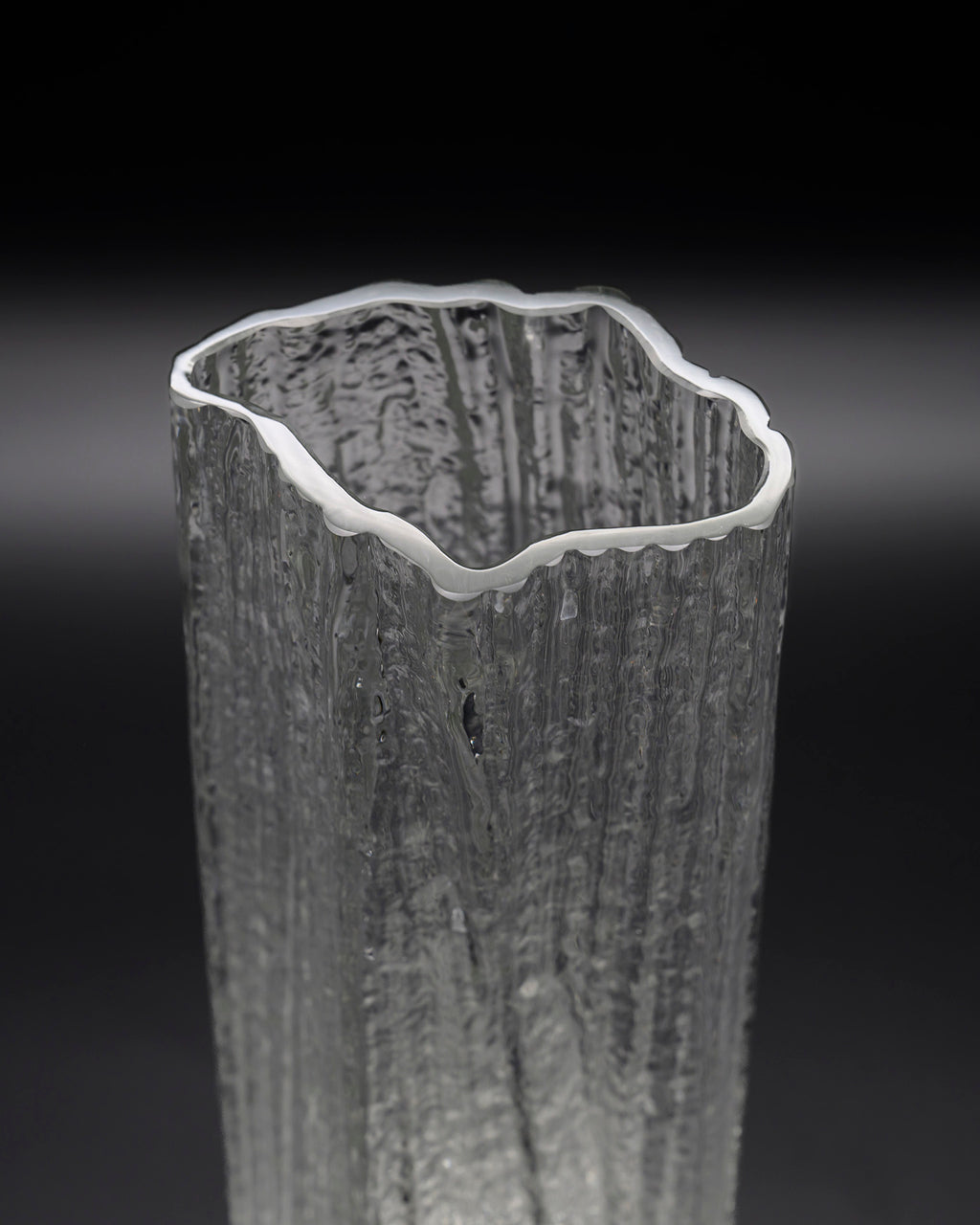 Rosenthal Glasstruktur Glass Vase Duo – Martin Freyer for Rosenthal, 1970s