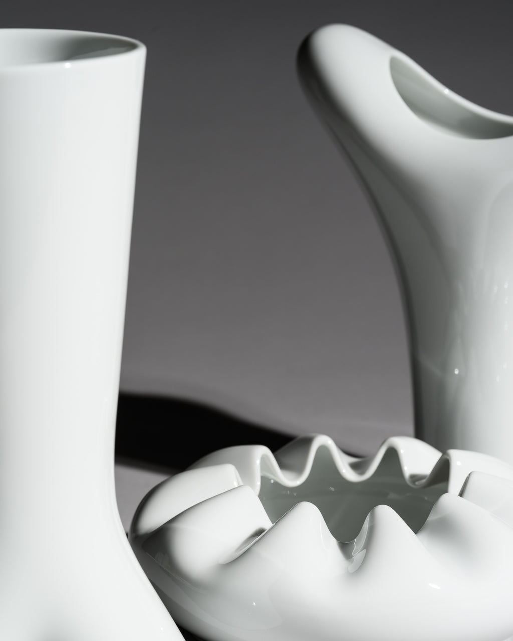Spirit Glossy White Porcelain Trio – Platt & Young for Rosenthal, 1999