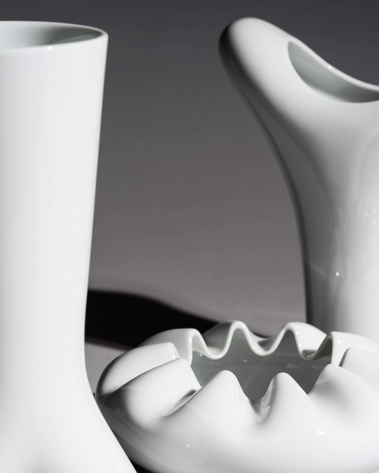 Spirit Glossy White Porcelain Trio – Platt & Young for Rosenthal, 1999