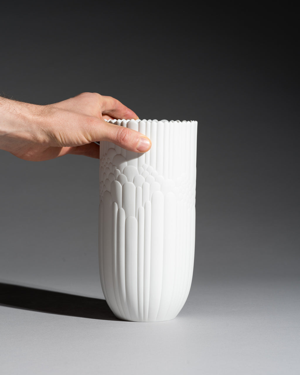 Anemone White Bisque Porcelain Trio – Rosemonde Nairac for Rosenthal, 1970s