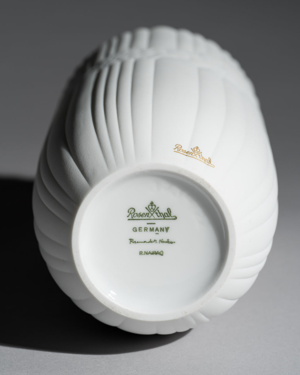Anemone White Bisque Porcelain Trio – Rosemonde Nairac for Rosenthal, 1970s