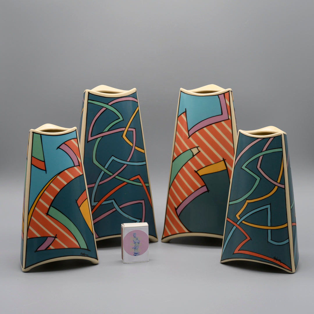 Flash Porcelain Set of Four Vases – Dorothy Hafner for Rosenthal, 1980s