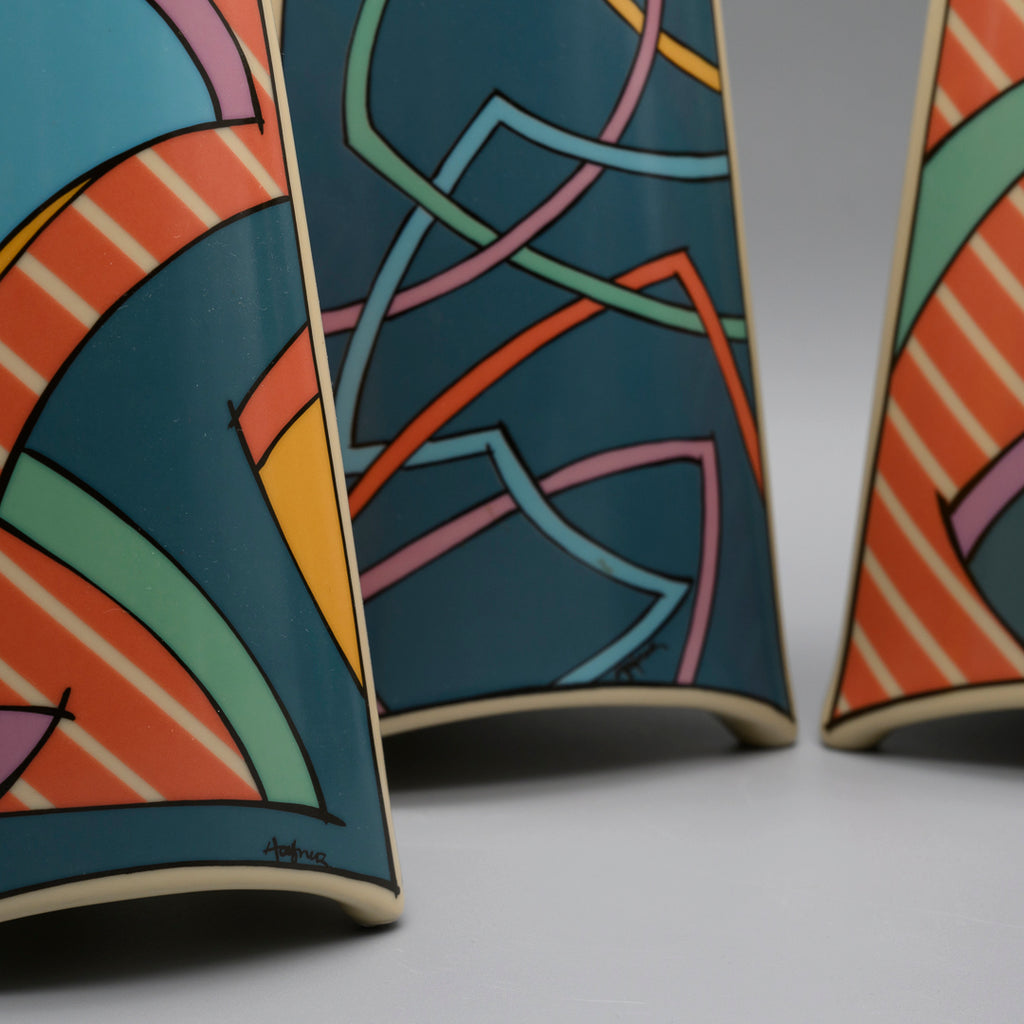 Flash Porcelain Set of Four Vases – Dorothy Hafner for Rosenthal, 1980s