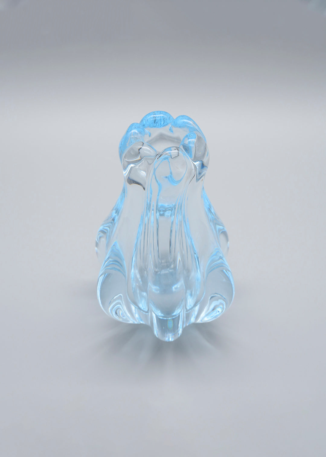 Stella Polaris Aquamarine Crystal Vase – Vicke Lindstrand for Orrefors, 1939