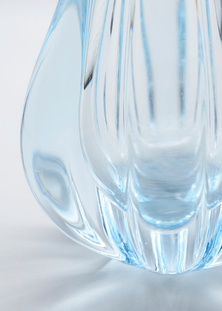 Stella Polaris Aquamarine Crystal Vase – Vicke Lindstrand for Orrefors, 1939
