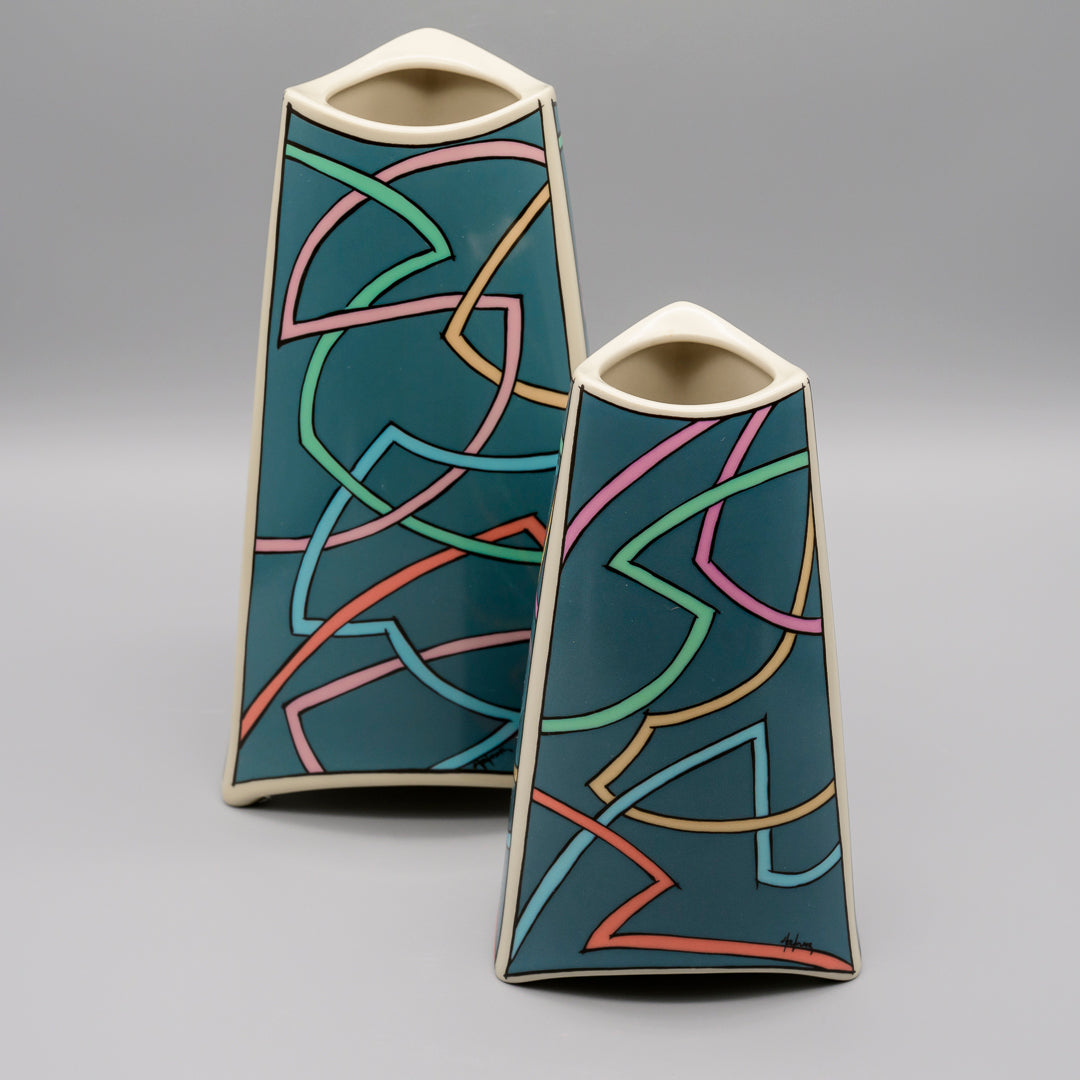 Flash Porcelain Set of Four Vases – Dorothy Hafner for Rosenthal, 1980s