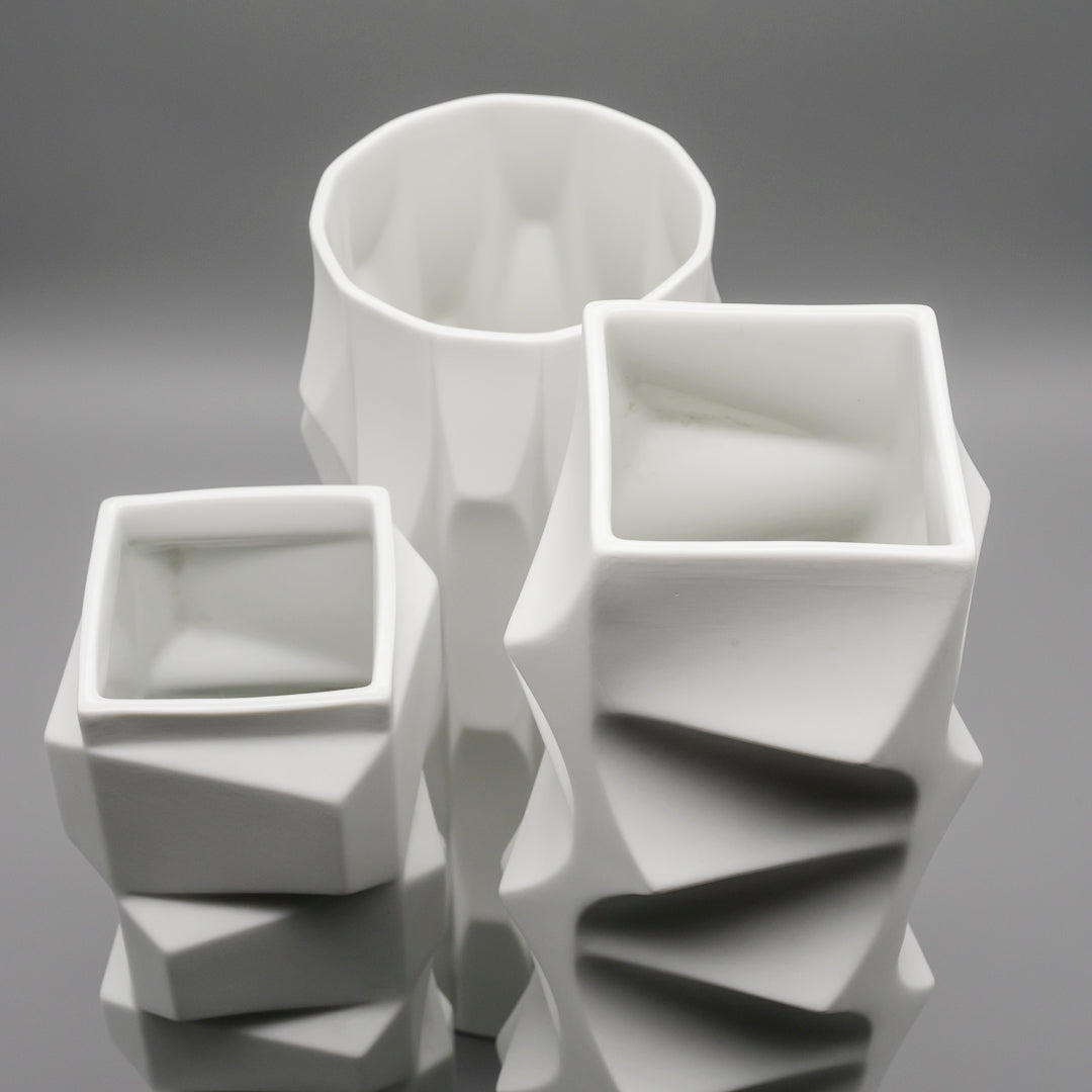 “Archais” Bisque Porcelain Trio  – Heinrich Fuchs for Hutschenreuther, 1960s–1970s