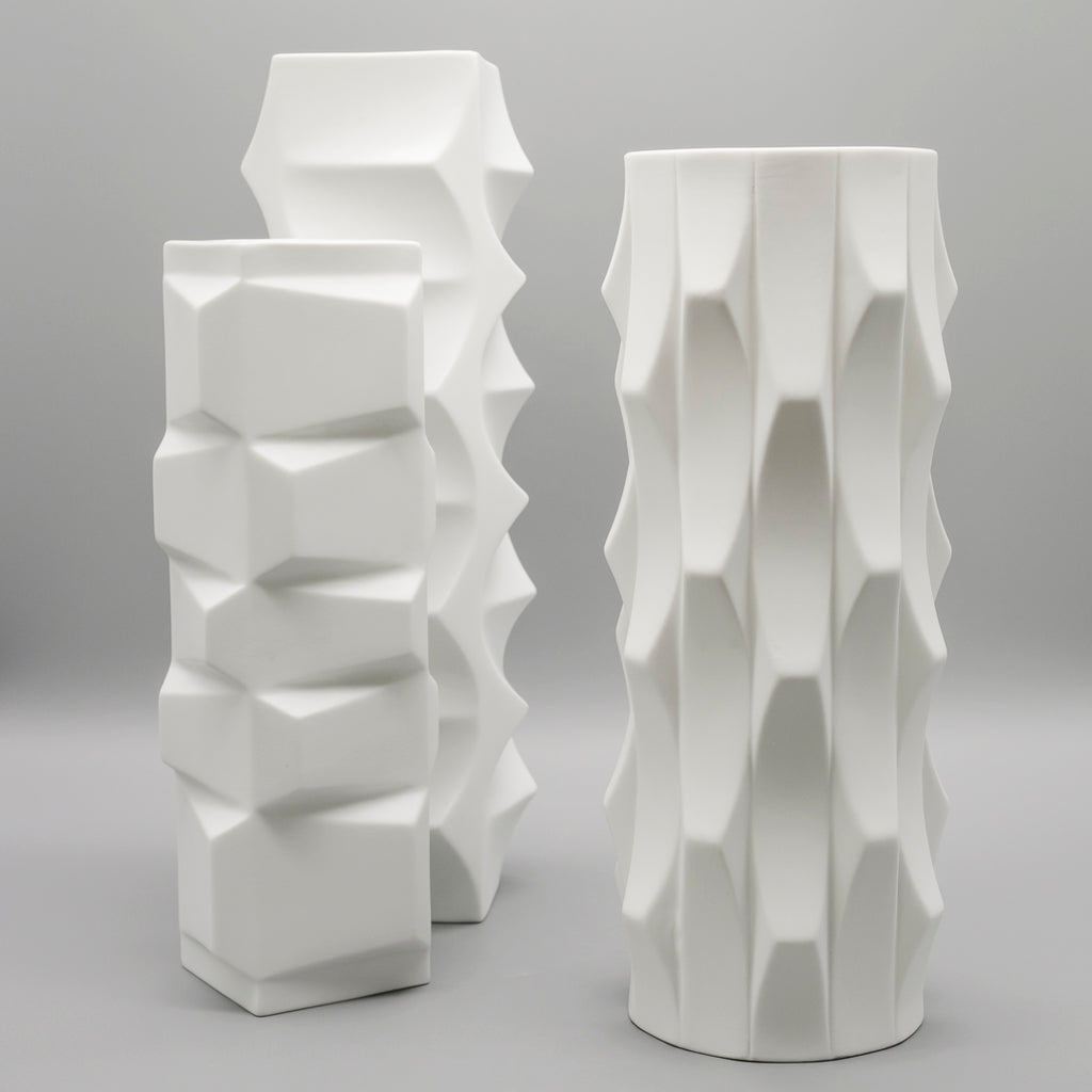 “Archais” Bisque Porcelain Trio  – Heinrich Fuchs for Hutschenreuther, 1960s–1970s