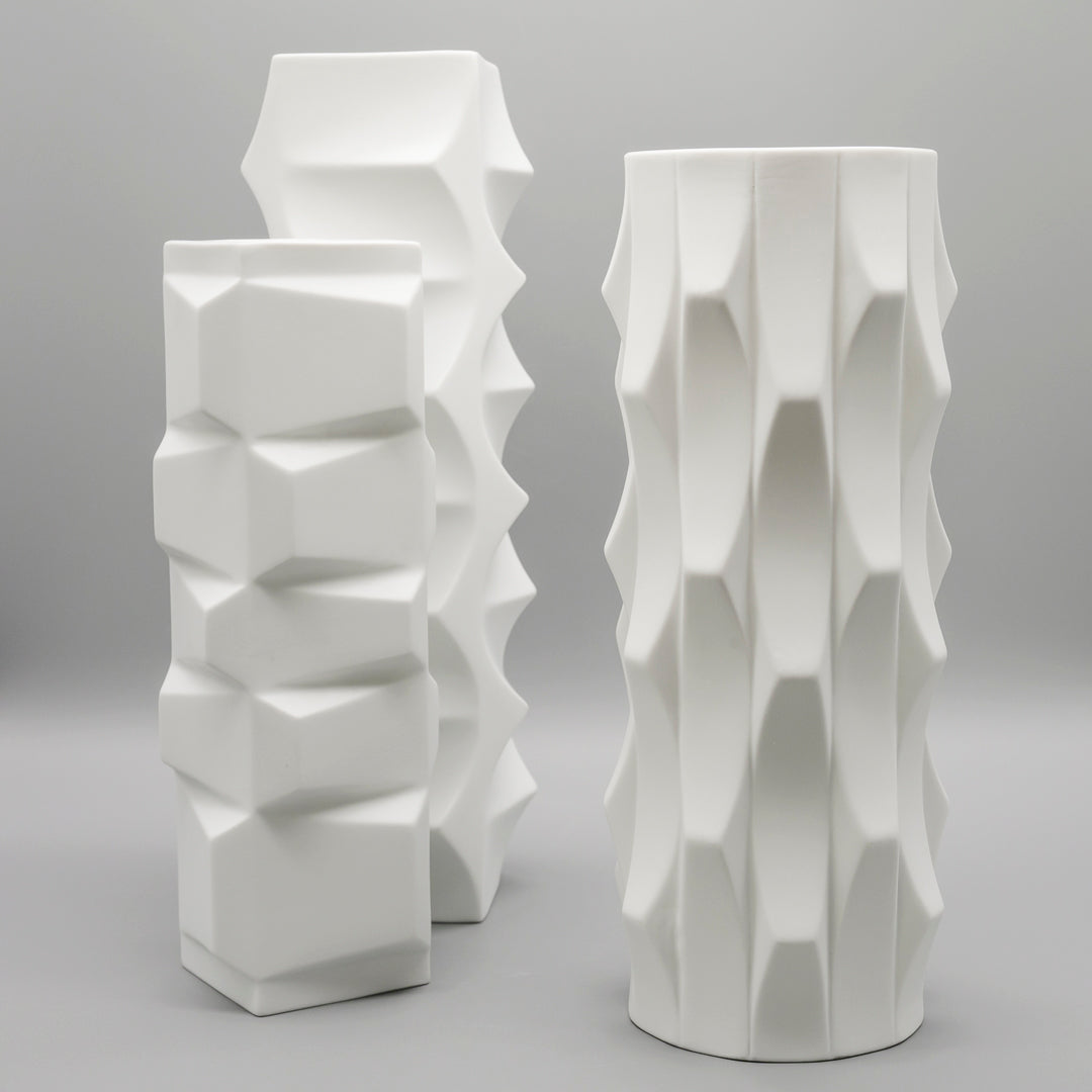 “Archais” Bisque Porcelain Trio  – Heinrich Fuchs for Hutschenreuther, 1960s–1970s