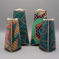 “Flash” Porcelain 4x Vase Set  – Dorothy Hafner for Rosenthal, 1980s