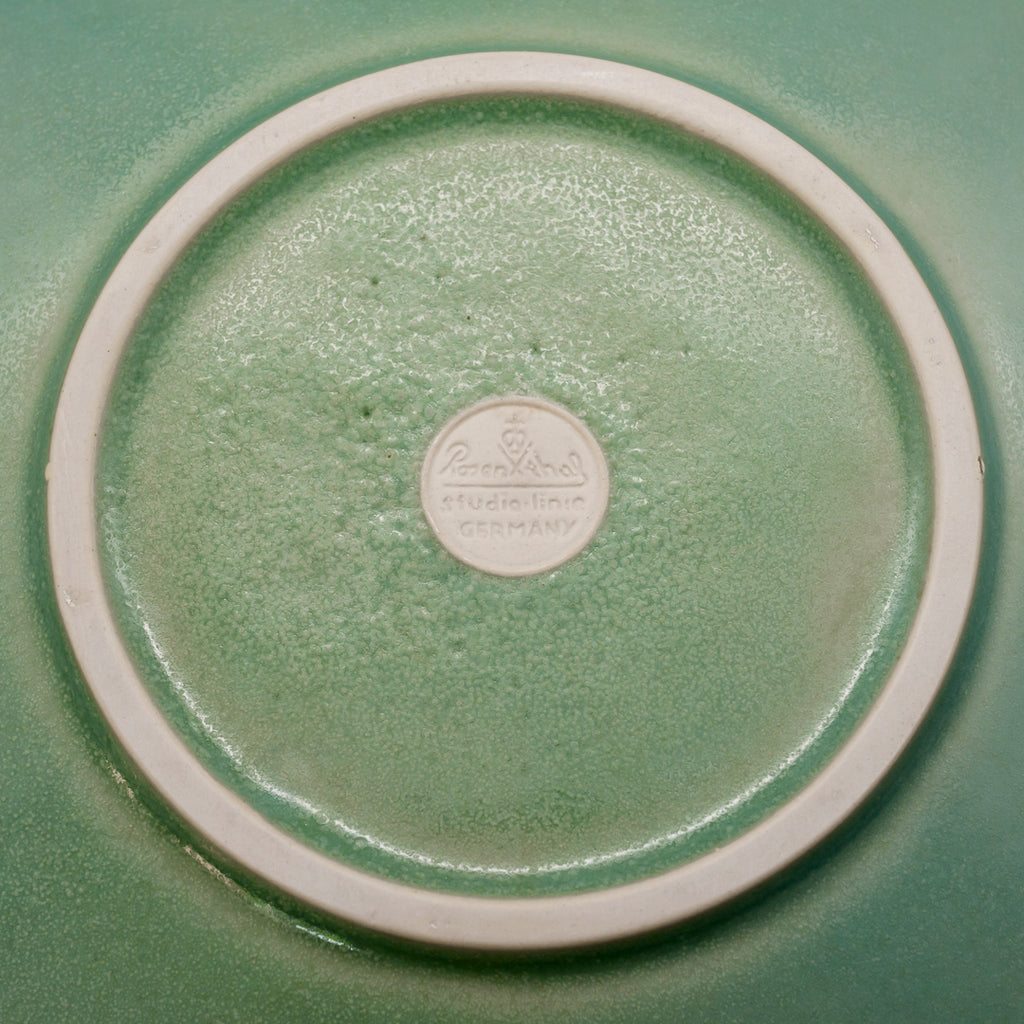 Turquoise Relief Ceramic Plate – Karl Scheid for Rosenthal, 1970s