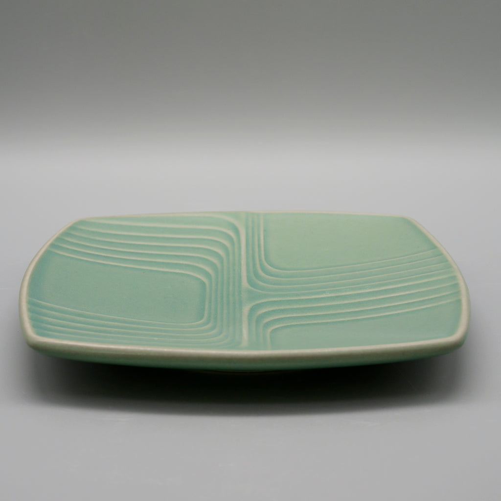 Turquoise Relief Ceramic Plate – Karl Scheid for Rosenthal, 1970s