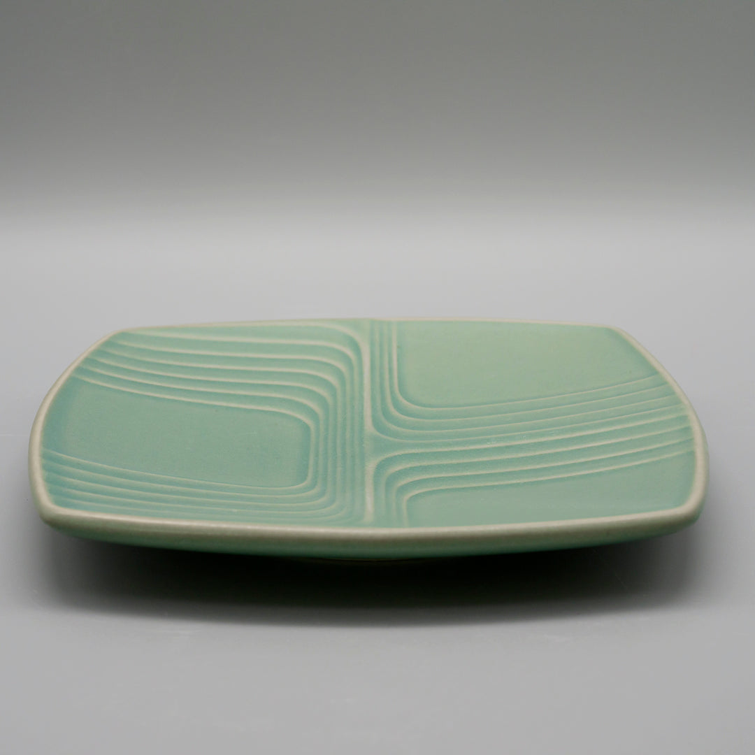 Turquoise Relief Ceramic Plate – Karl Scheid for Rosenthal, 1970s
