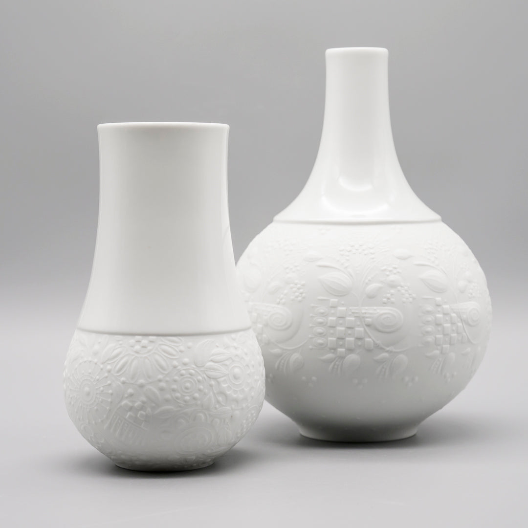 Relief Porcelain Vase Duo – Bjørn Wiinblad for Rosenthal, 1967-68