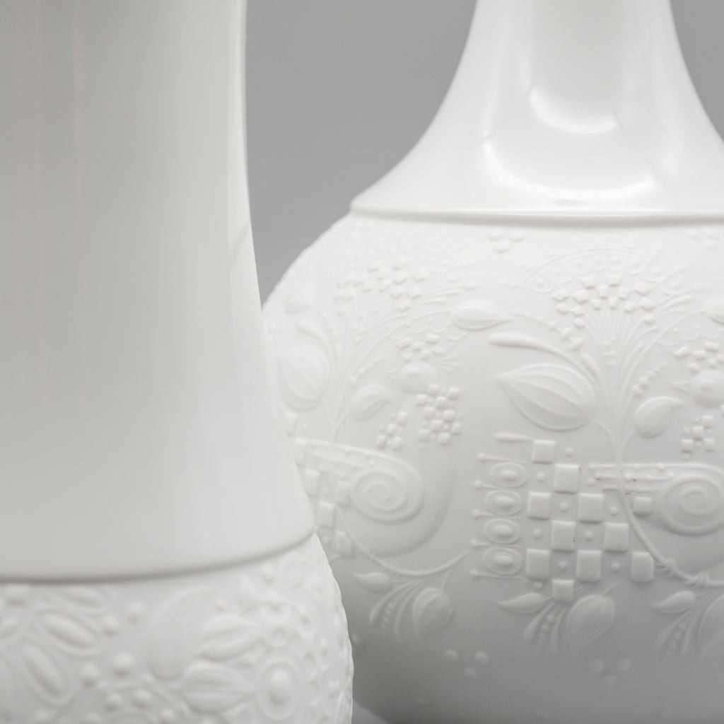 Relief Porcelain Vase Duo – Bjørn Wiinblad for Rosenthal, 1967-68
