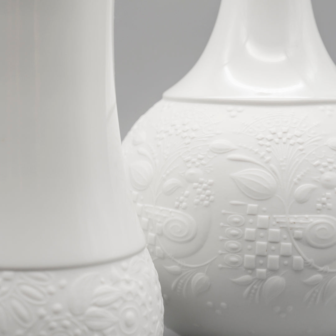 Relief Porcelain Vase Duo – Bjørn Wiinblad for Rosenthal, 1967-68
