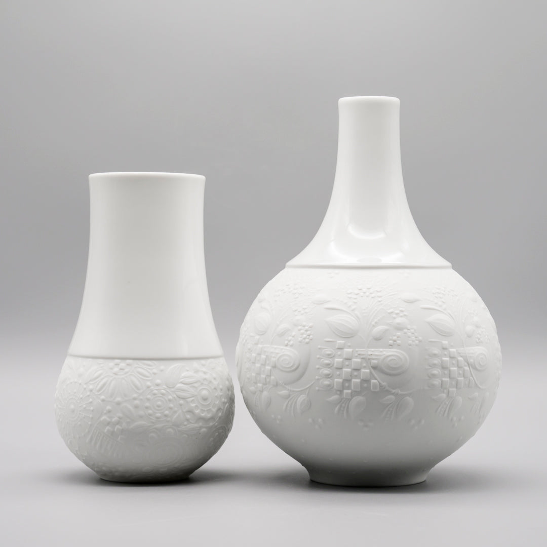 Relief Porcelain Vase Duo – Bjørn Wiinblad for Rosenthal, 1967-68