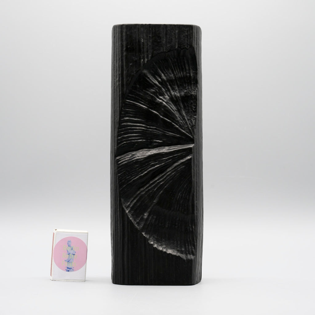 Amoniten Black Bisque Porcelain Vase Duo – Martin Freyer for Rosenthal, 1970s