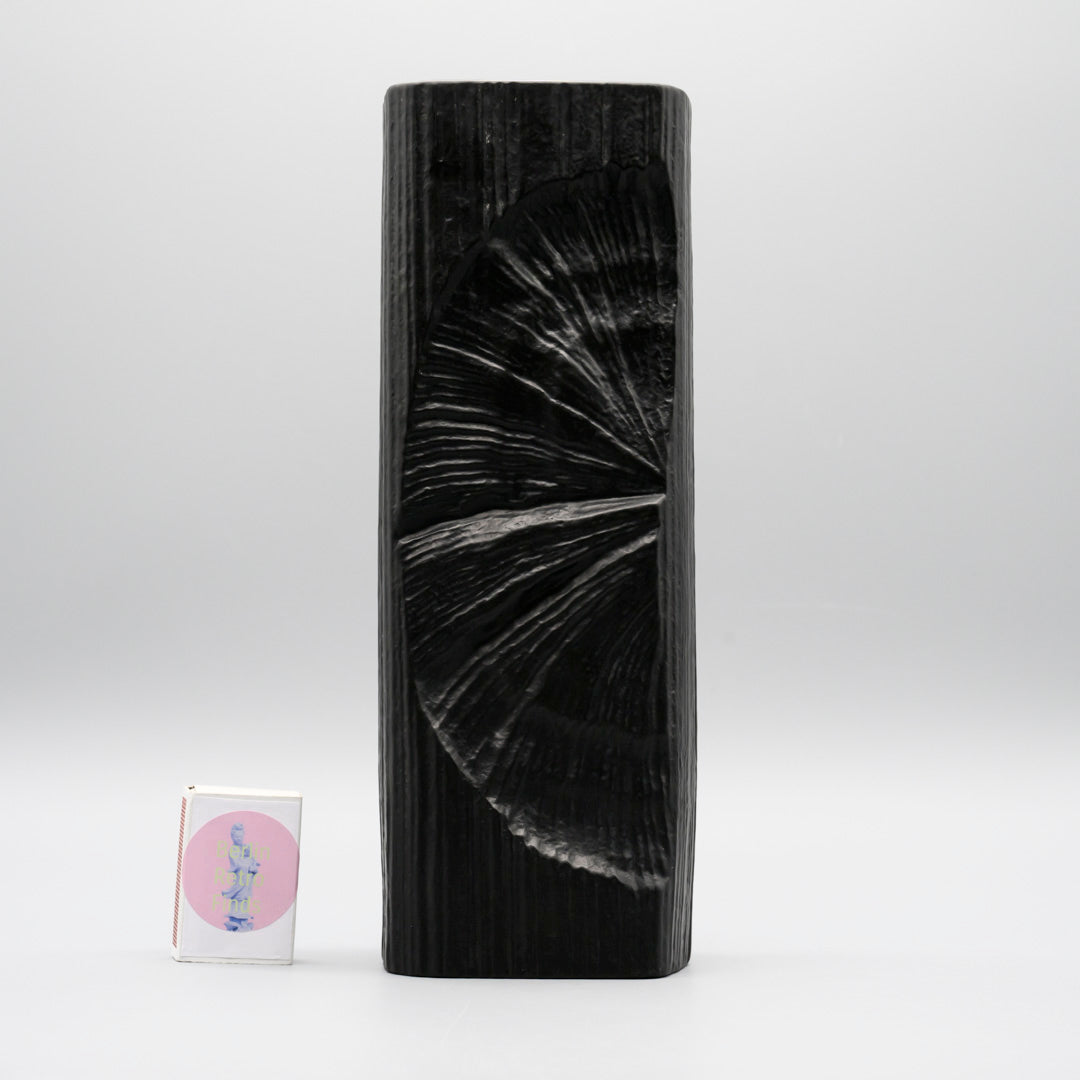 Amoniten Black Bisque Porcelain Vase Duo – Martin Freyer for Rosenthal, 1970s