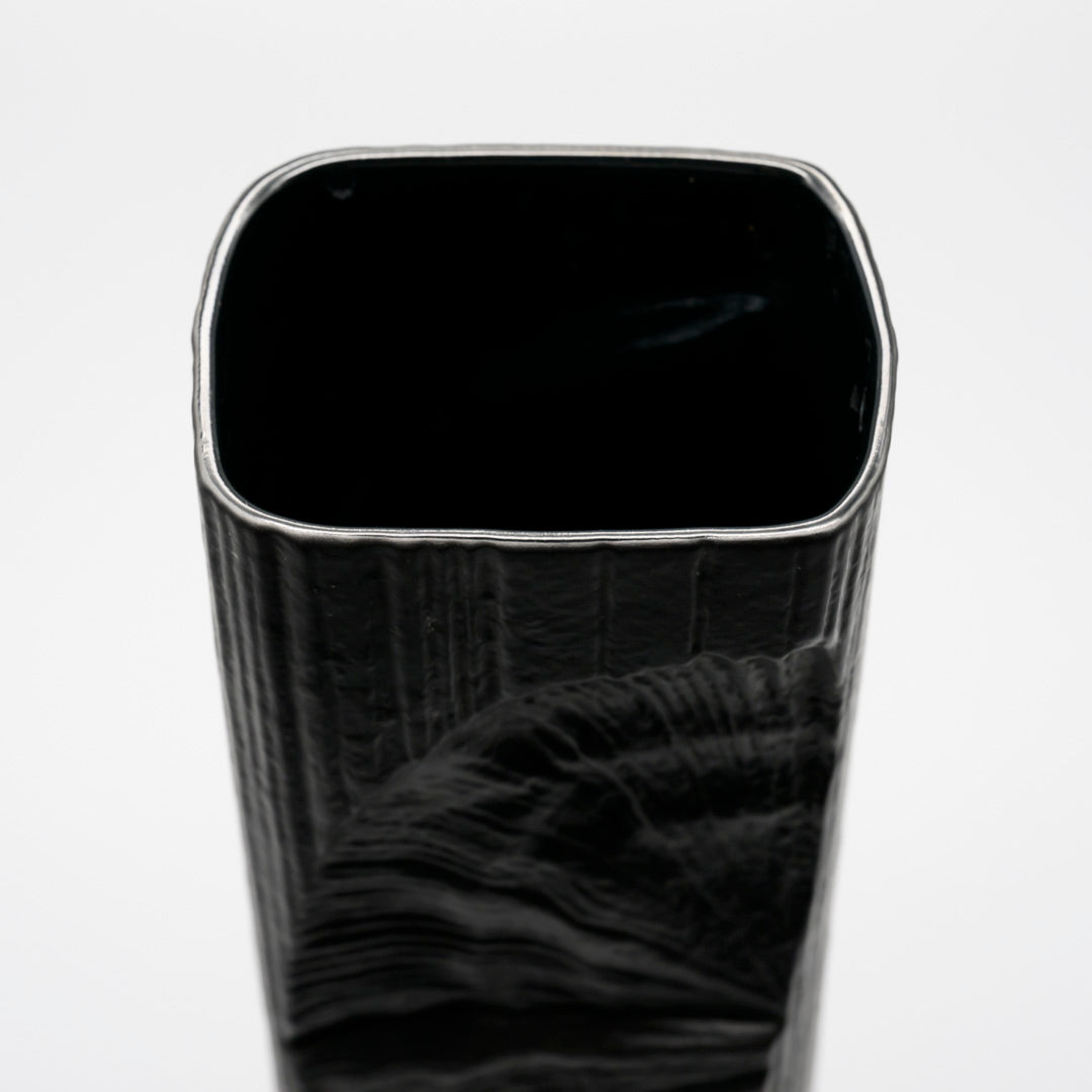 Amoniten Black Bisque Porcelain Vase Duo – Martin Freyer for Rosenthal, 1970s