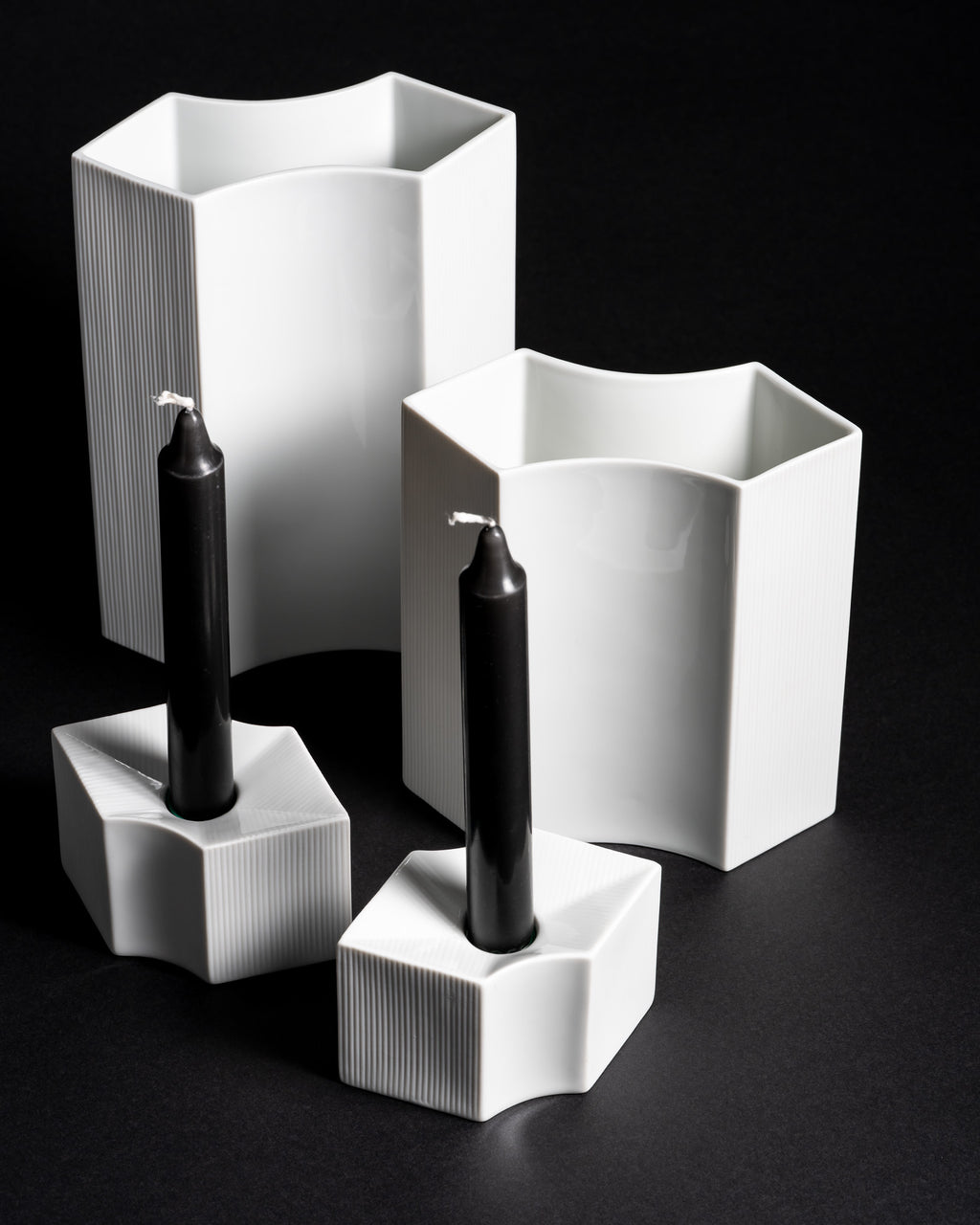 Vases & Candle Holders Ensemble – Sami Wirkkala for Rosenthal, 1982–1983