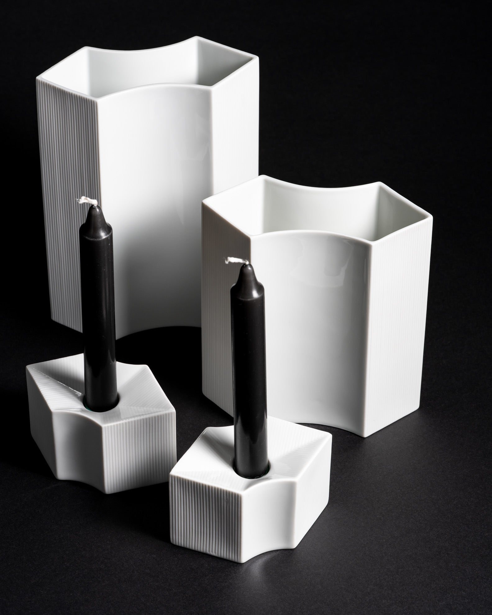 Vases & Candle Holders Ensemble – Sami Wirkkala for Rosenthal, 1982–1983