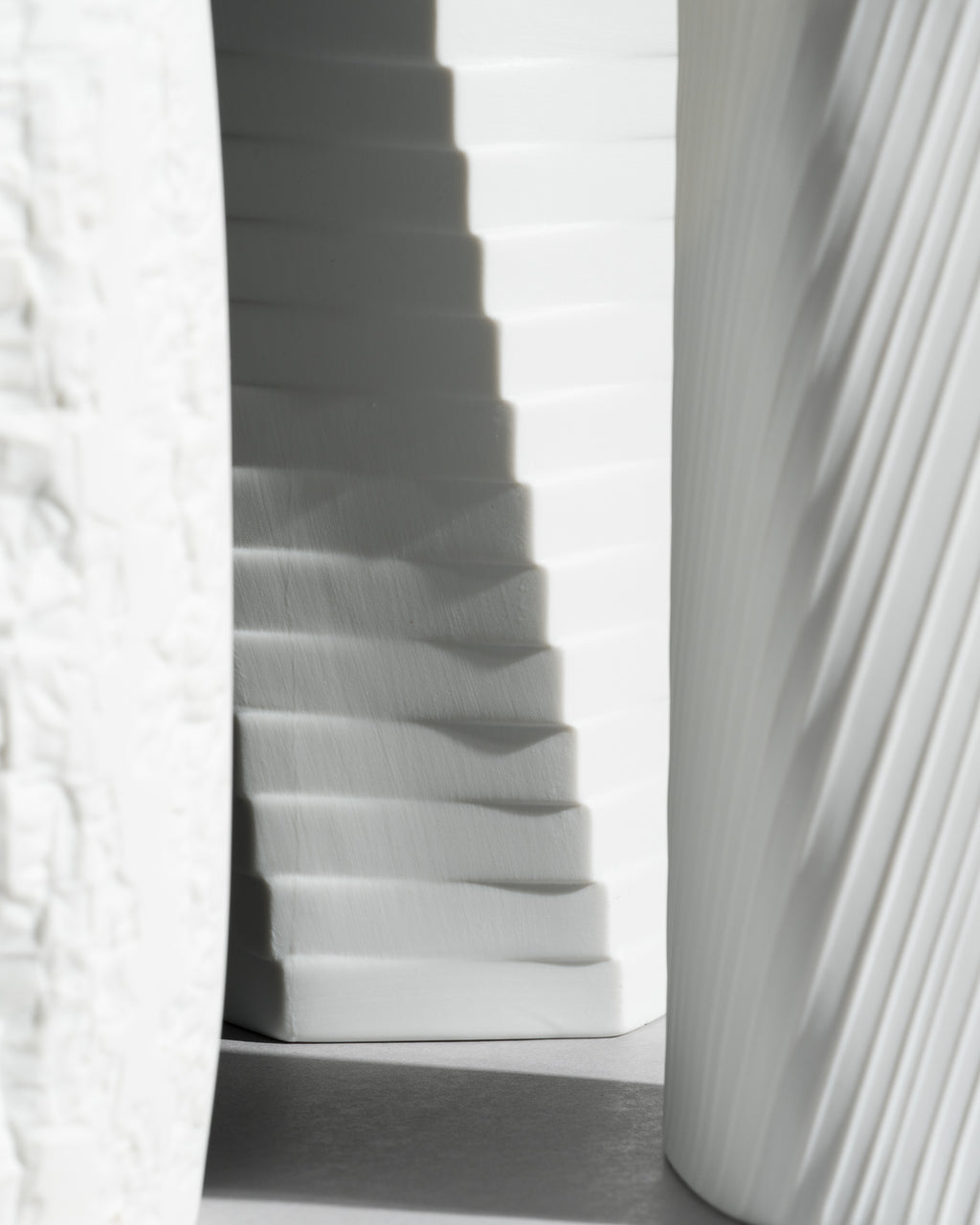 White Bisque Porcelain Trio – Werner Schreib, Martin Freyer & Werner Uhl for Rosenthal, 1970s–1980s