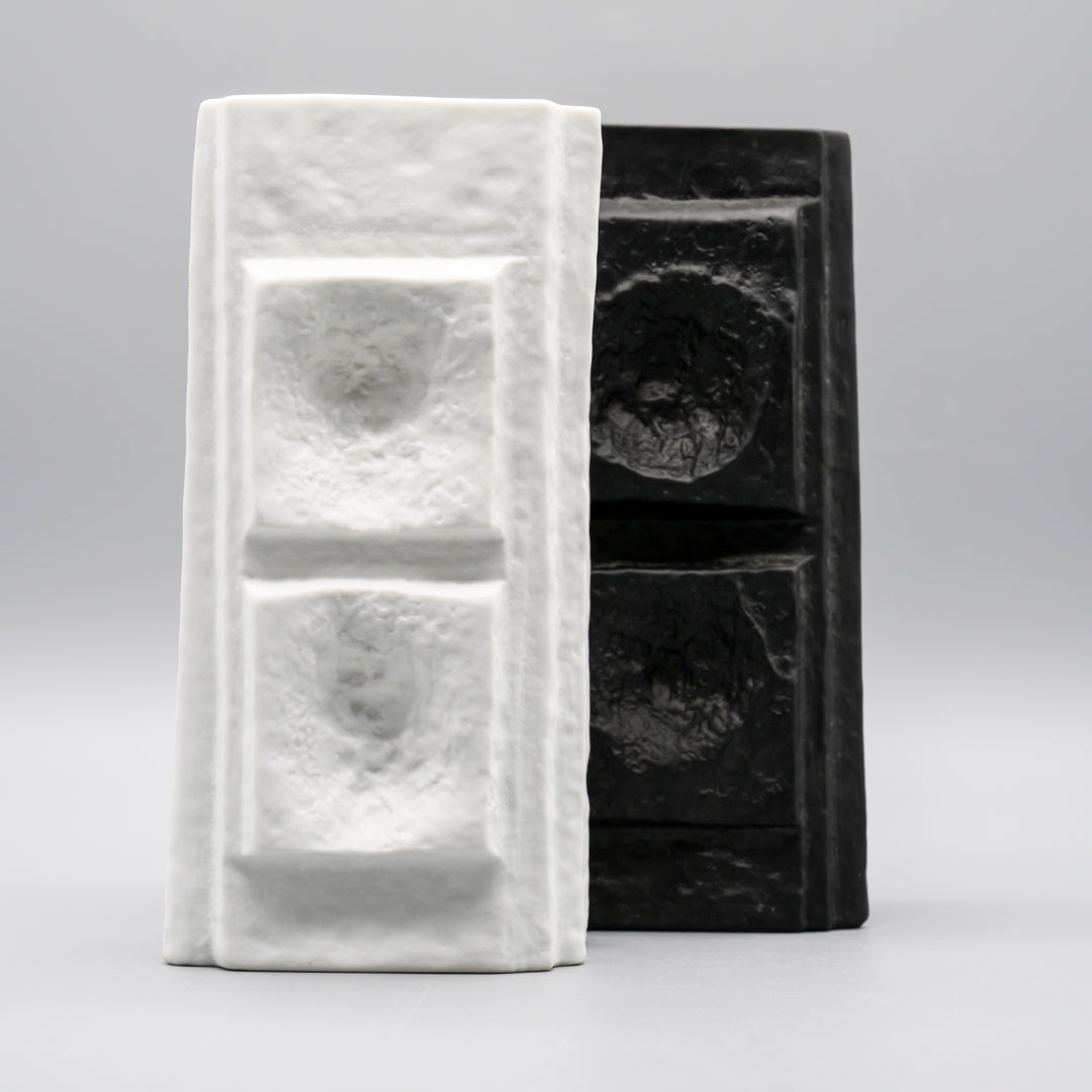 Op Art Relief Bisque Porcelain Duo - Martin Freyer for Rosenthal, 1970s