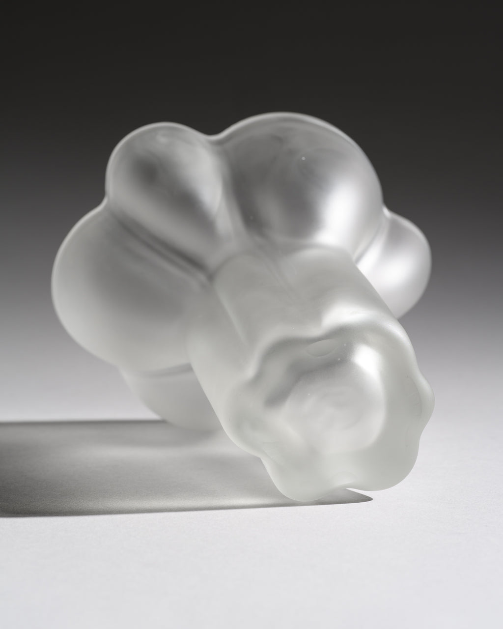 Petal-Rim Satin Glass Vase Duo - Tapio Wirkkala for Rosenthal, 1970s