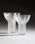 Petal-Rim Satin Glass Vase Duo - Tapio Wirkkala for Rosenthal, 1970s