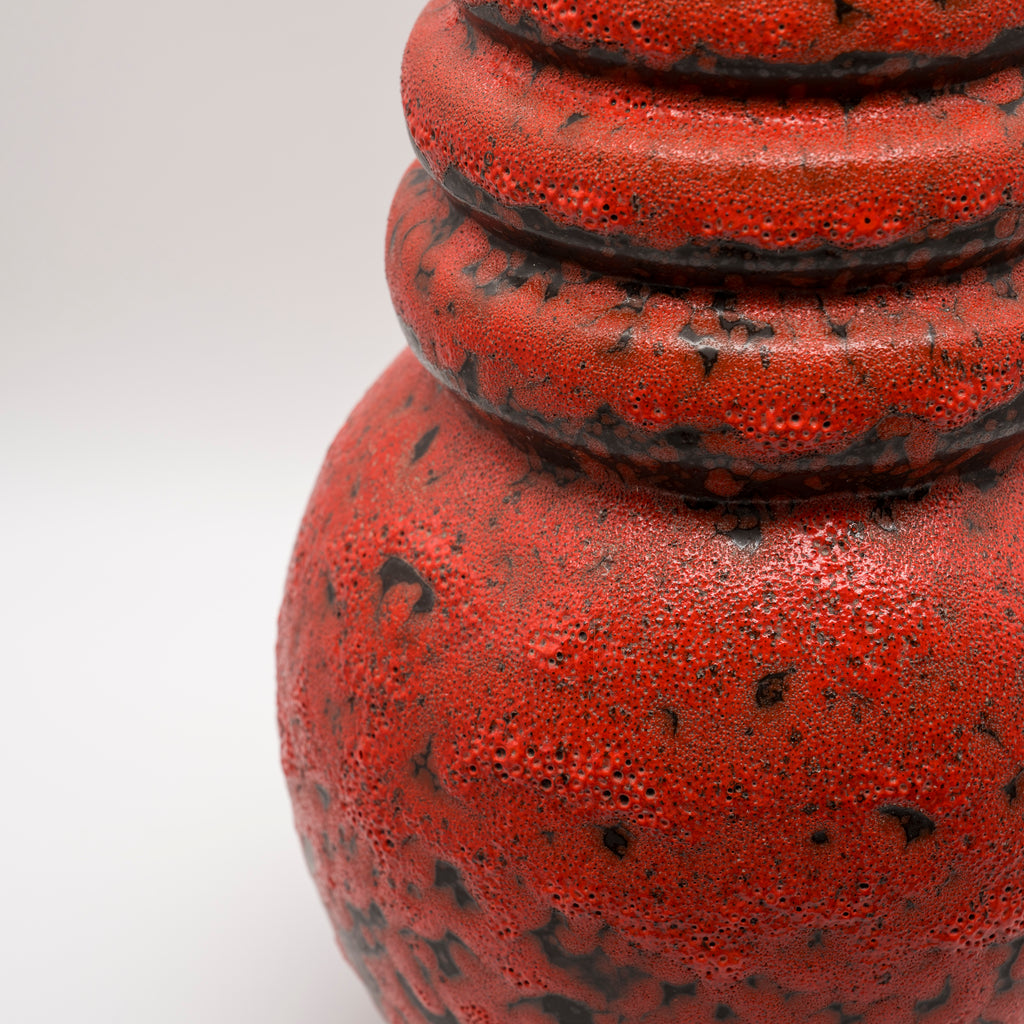 Wien Blue Fat Lava Ceramic Floor Vase - Scheurich, 1970s