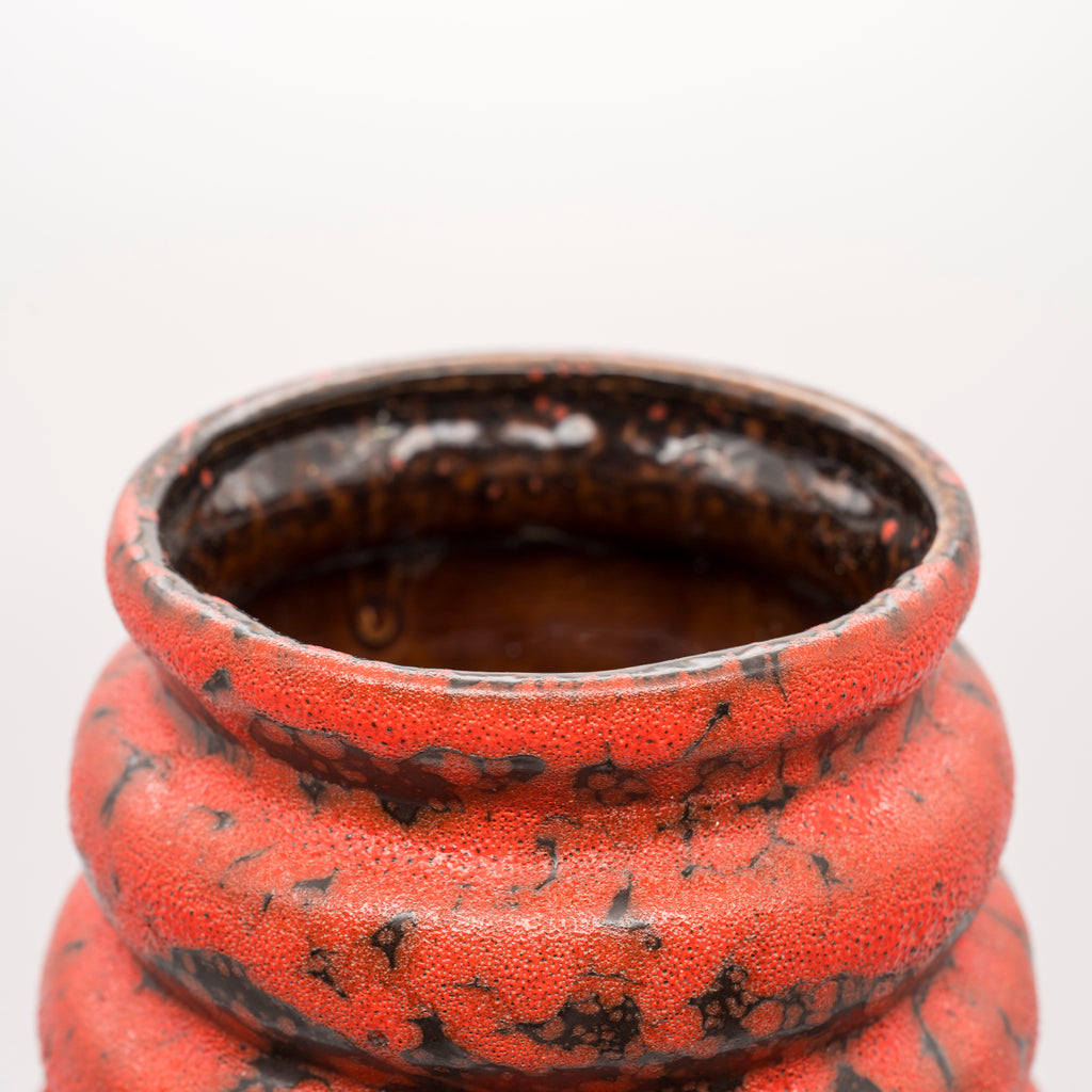 Wien Blue Fat Lava Ceramic Floor Vase - Scheurich, 1970s