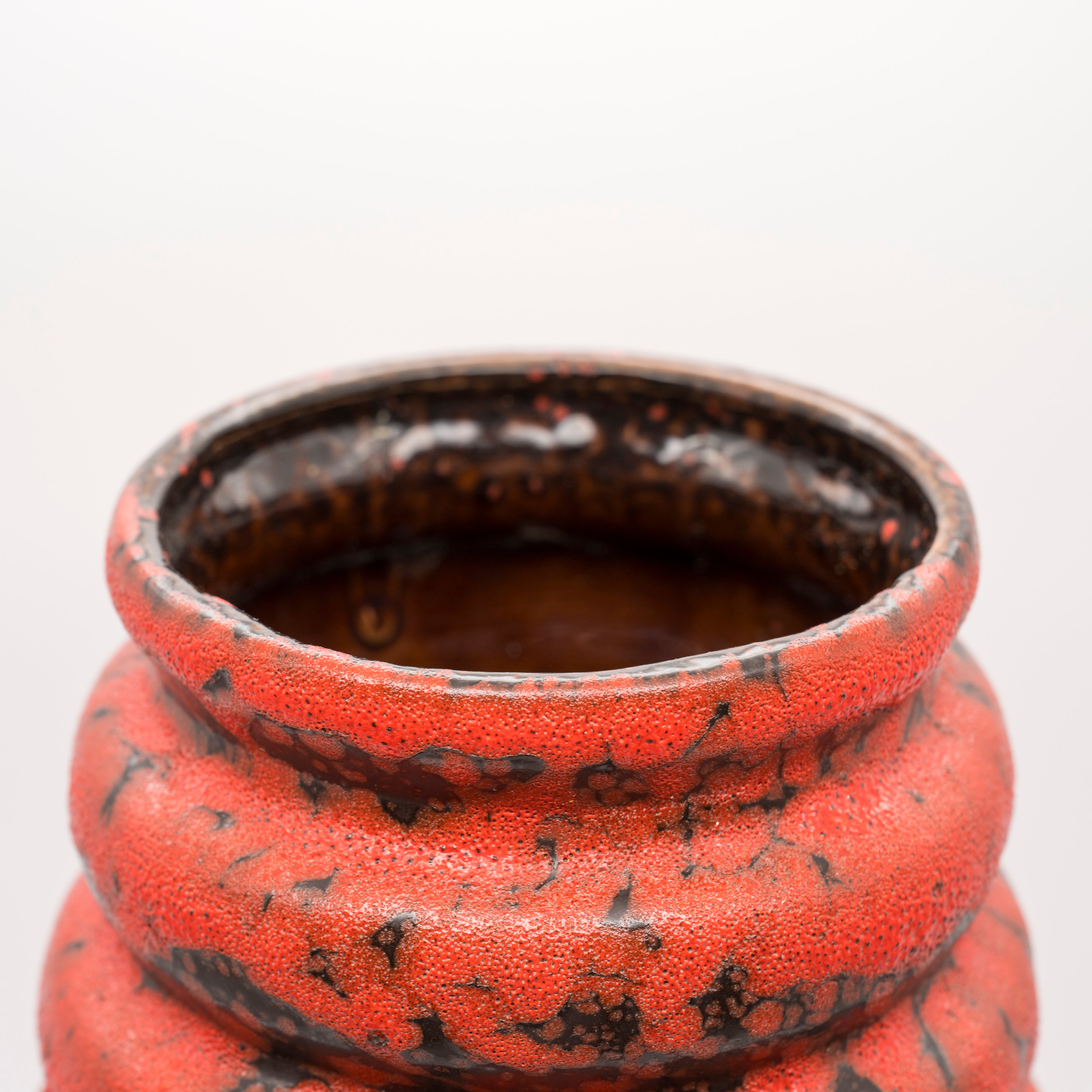 Wien Blue Fat Lava Ceramic Floor Vase - Scheurich, 1970s