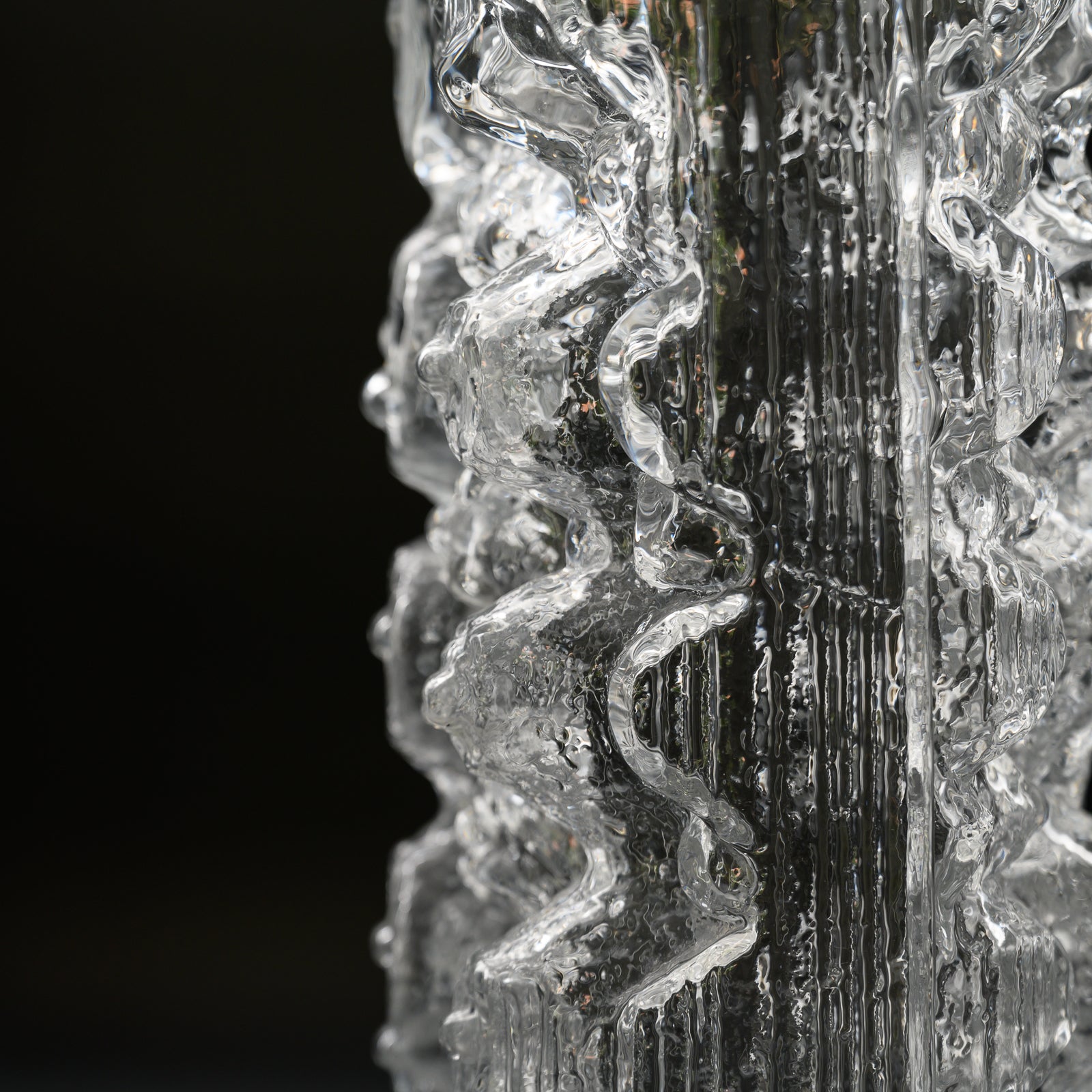 Glasstruktur Vase – Martin Freyer for Rosenthal, 1970s