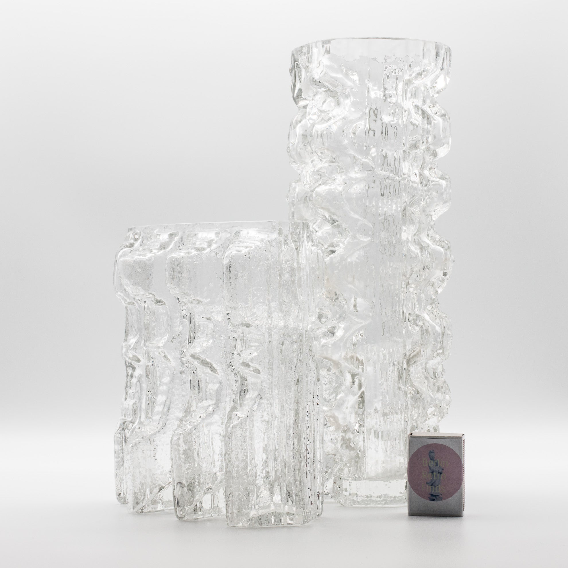 Glasstruktur Vase Duo  – Martin Freyer for Rosenthal, 1970s
