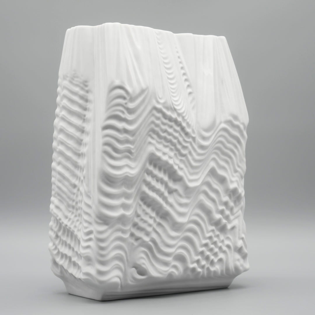 Cascade Bisque Porcelain Vase - Martin Freyer for Rosenthal , 1960s–1970s