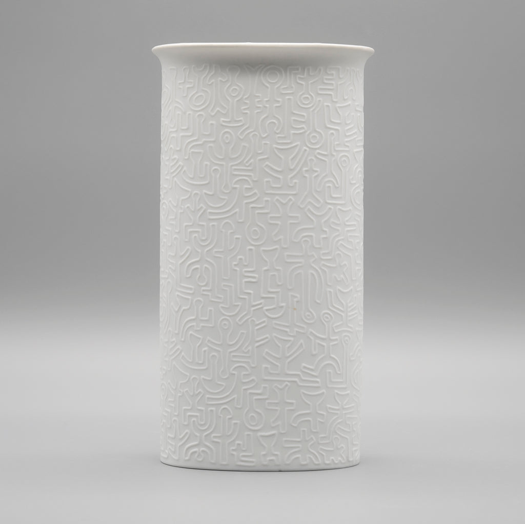 Op Art Relief Bisque Porcelain Vase - Cuno Fischer for Hutschenreuther, 1960s–70s
