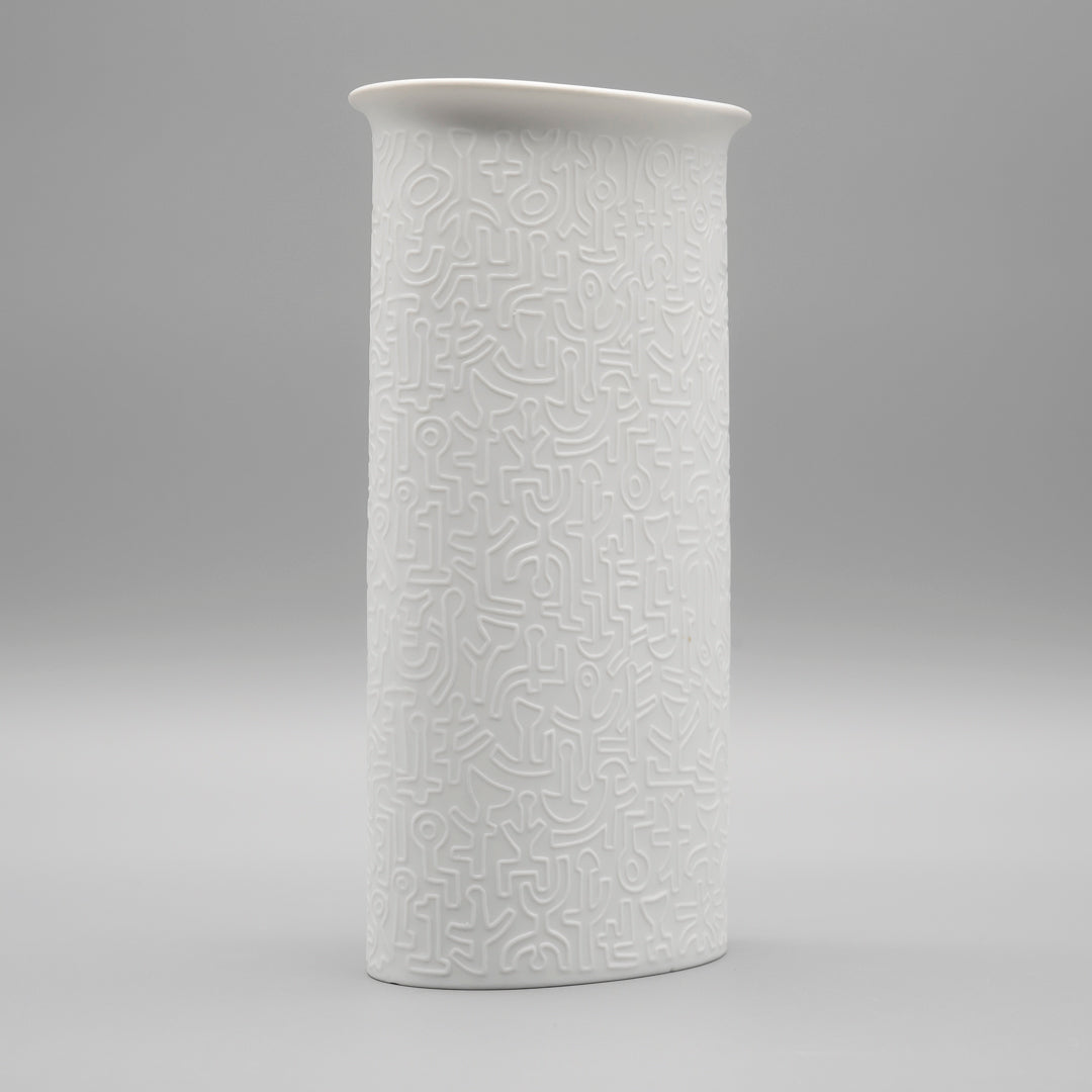 Op Art Relief Bisque Porcelain Vase - Cuno Fischer for Hutschenreuther, 1960s–70s