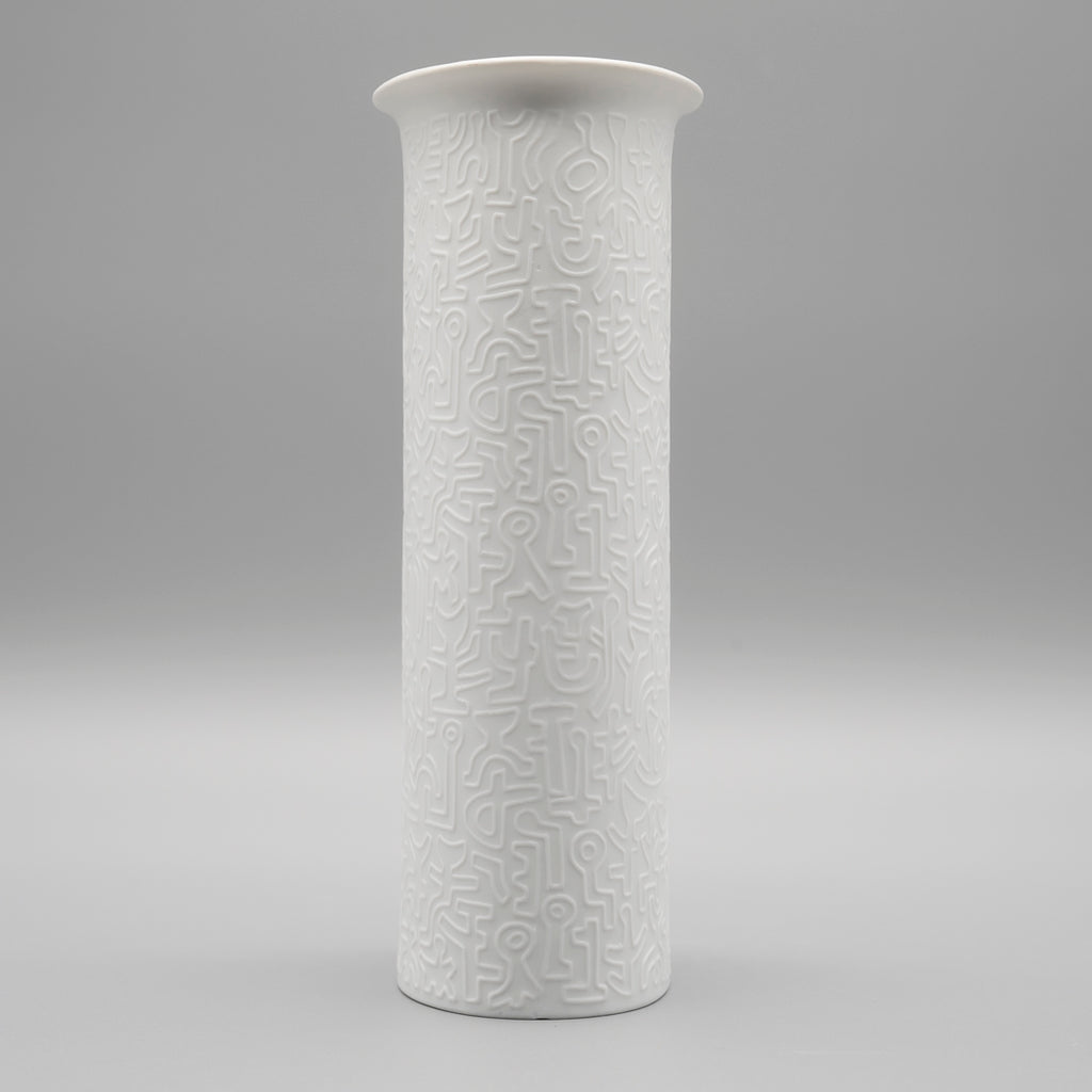 Op Art Relief Bisque Porcelain Vase - Cuno Fischer for Hutschenreuther, 1960s–70s