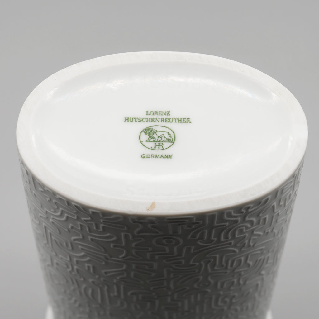 Op Art Relief Bisque Porcelain Vase - Cuno Fischer for Hutschenreuther, 1960s–70s
