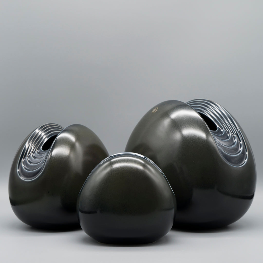 Kalathos Vase Trio – Burkhard Vogtherr for Rosenthal, 1970s